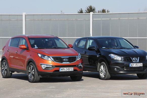 Споредба на двајца конкуренти на пазарот за продажба: Kia Sportage и Nissan Qashqai