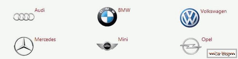 каде да се најде листа на марки на германски автомобили