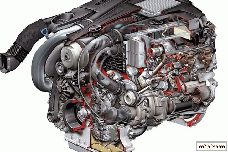 Мерцедес SL V8 мотор