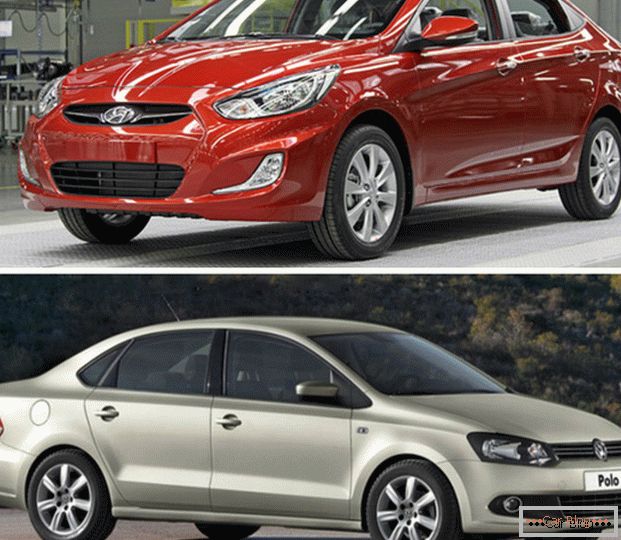 Споредба на автомобили Hyundai Solaris и Volkswagen Polo