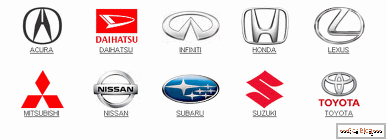 листа на брендови на јапонски автомобили